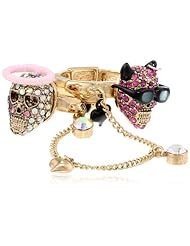 Betsey Johnson "Angel Devil" Angel and Devil Skull Ring, Size 7.5