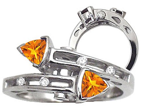 Buy 0.52 cttw Citrine Ring - 14kt White or Yellow Gold LIFETIME WARRANTY by Finejewelers