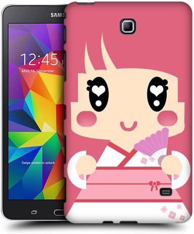 Head Case Designs Pink Japanese Kimono Girl Kawaii Protective Snap-on Hard Back Case Cover for Samsung Galaxy Tab 4 7.0 T230 T231 T235