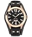 Klaus Kobec Watch – DP1 Diplomat Black Leather with Rose Gold Mens Watch