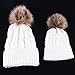 GBSELL Mom And Baby Winter Knitting Keep Warm Hat Sport Cap (White)