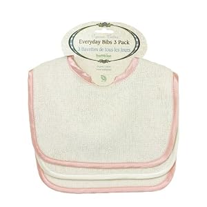 Bumkins Organic Cotton Everyday Bib 3-Pack - Rose