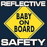 Baby on Board Magnetic Reflective 7.5 X 7.5 Inches From Tip to Tip