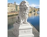 28 Classic Lion of Florence Sentinel Home Garden Sculpture Statue & 13 Base