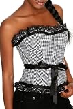Hell Bunny Black N' White Gingham Corset