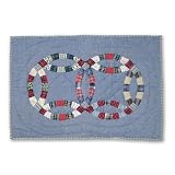 Denim Double Wedding Ring, King Shams 21 X 31