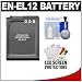 Power2000 EN-EL12 Rechargeable Battery with Cleaning Kit for Nikon Coolpix AW100, P300, P310, S1200pj, S6100, S6200, S6300, S8200, S9100 & S9300 Digital Camera