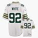 Reggie White Reebok NFL White Premier 1996 Throwback Green Bay Packers Jersey - Large