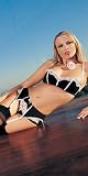 3Pc Satin Ribbon Trimmed Underwire Bra, Thong, And Garter Belt
