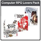 Atari Computer RPG Lovers Bundle, Demon Stone Forgotten Realms, Keepsake AN Unforgettable Adventure, and Once Upon A Knight