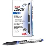 Pentel OH! Gel Retractable Gel Pen, Medium Line, Blue Ink, Box of 12 (K497-C)