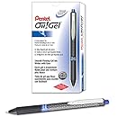 Pentel OH! Gel Retractable Gel Pen, Medium Line, Blue Ink, Box of 12 (K497-C)