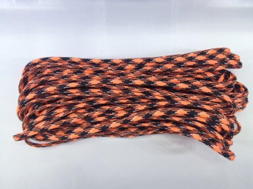 100 Ft Parachute Cord Nylon 7 Strand 550lb Tested U.S MADE 100' (Orange You Happy)