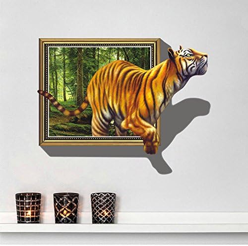 Sucis 3D Jungle Tigers Unique Removable Wall Art Sticker Decal Kid Room Decals