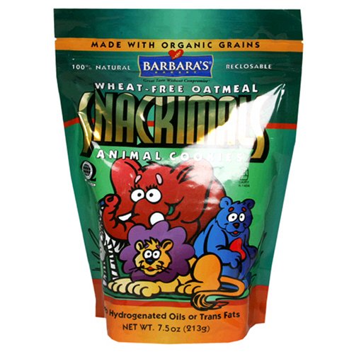 Barbara's Bakery Oatmeal Wheat Free Snackimals Animal Cookies, 7.5-Ounce Bags (Pack of 6) by Animal Cookies