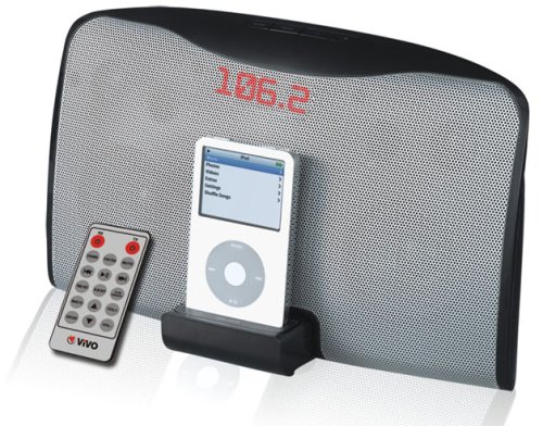 ViVo 4-Way 3D Surround Sound ipod Speaker System for IPOD Video 5G 80GB 80 GB with iPod remote control and radio / sync and charge dock docking station