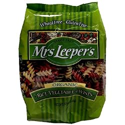 Mrs. Leeper's Pasta Organic, Rice Vegetable Twists, 12-Ounce Bags (Pack of 12)