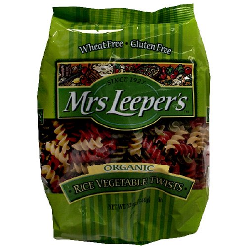 Mrs. Leeper's Pasta Organic, Rice Vegetable Twists, 12 Ounce Bags (Pack of 12)