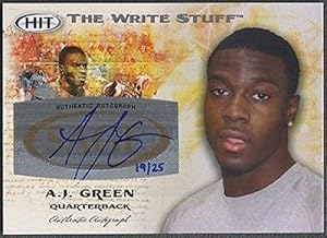 2011 SAGE HIT #WSA4 A.J. Green Write Stuff Rookie Auto #19/25 - NFL Autographed Football Cards