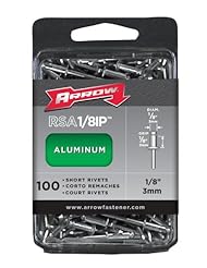 Arrow RSA1/8IP Short Aluminum 1/8-Inch Rivets, 100-Pack