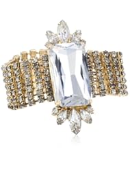Noir Jewelry Rectangle Stone Bracelet, 7.9"