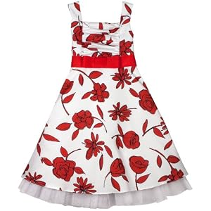 Sweet Heart Rose Girls 2-6x Red And White Dress