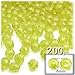 The Crafts Outlet 200pc Faceted Plastic Transparent Beads Round 8mm Orange Beads