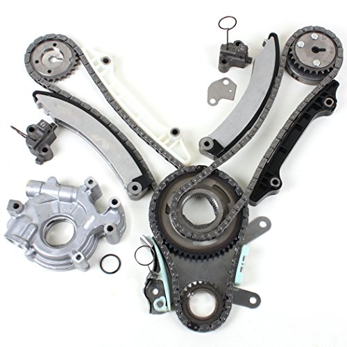 CNS Timing Chain Kit and Oil Pump Set Compatible with 02-03 DODGE JEEP 3.7L (3704cc) SOHC V6 12V, JTEC SYSTEM