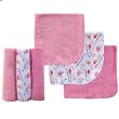 Luvable Friends 6 Pack Washcloths, Pink
