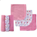 Luvable Friends 6 Pack Washcloths, Pink