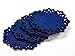Dulce Cocina Felt Coasters Set of 6 Elegant Hollow Out, 11.5 cm, Blue