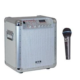 New Jersey Sound Corp 15W Portable MP3/PA System with Microphone