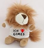 Produkt-Bild: Pl&uuml;sch L&ouml;we Schl&uuml;sselhalter mit einem T-shirt mit Aufschrift mit Ich liebe Gimes