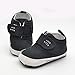 Weixinbuy Baby Boy's Canvas Soft Sole Velcro Sneaker High Shoe Black M