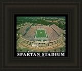Small Spartan Stadium Michigan State Spartans Aerial Framed Print - Black No Mat