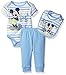 Disney Baby Boys' Mickey Mouse 3 Piece Bodysuit, Pant, and Bib Set
