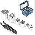 Neewer 205 Gram Precision Steel Balance Scale Calibration Weight Kit Set with Tweezers, Class M2 -Suitable for Digital Jewellery Scale, General Laboratory, Commercial, and Educational use