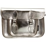 Zatchels Womens Metallic Satchel 11.5 Cross-Body Bag