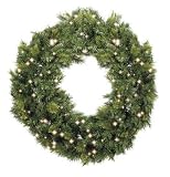 Combined Mktg Imports 96364 Montana Wreath 36 150 Clear Lights