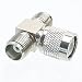 2QTY TNC Male Adapter to 2 TNC Female Jack T-Type Splitter ships from USA