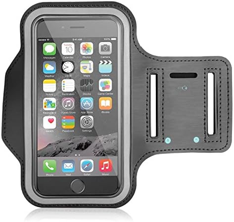 Puresky™ Sporty Waterproofand Sweatproof Elastic Armband Fitting [Sporting Gym Bike Cycle Jogging Running Race Walking] for iPhone 6 plus / Samsung Galaxy Note 4 and similar size cellphone with Key holder,Jack hole and Wallet,Unisex design (5.7 inches)