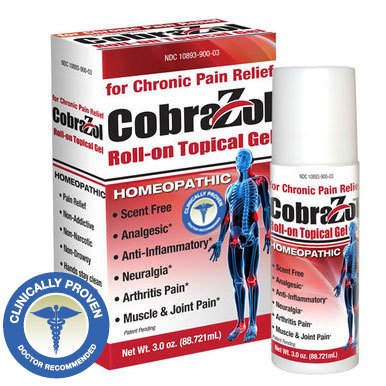 CobraZol Topical Gel Roll-On Chronic Pain Relief 3oz | Used By Pain Suffers of Arthrtis, Neuralgia Pain, Muscle & Joint Pain, Carpal Tunnel