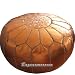 Stuffed Moroccan Pouf, Pouffe, Ottoman, Poof, Color Light Bronze