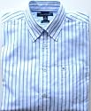 Mens Tommy Hilfiger Long-sleeved Button-down Shirt in Blue / White