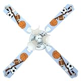 Ceiling Fan 52 Inch: Sports Fanatic - Light Blue