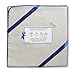 SwaddleDesigns Organic Ultimate Receiving Blanket - Natural with Skipper Blue Trim