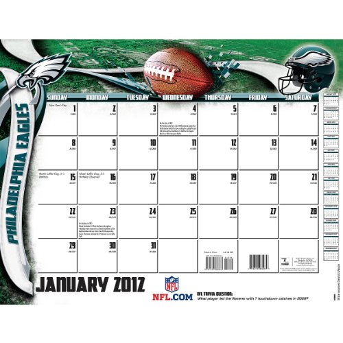 Turner Philadelphia Eagles 2012 22x17 Desk Calendar