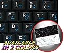 NETBOOK FARSI PERSIAN ENGLISH KEYBOARD STICKERS ON BLACK BACKGROUND