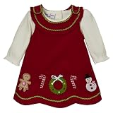 BT Kids Corduroy Holiday Jumper With Ivory Creeper Red, 6-9 Months