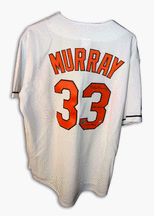 Eddie Murray Autographed Baltimore Orioles White Majestic Jersey Inscribed with HOF 2003